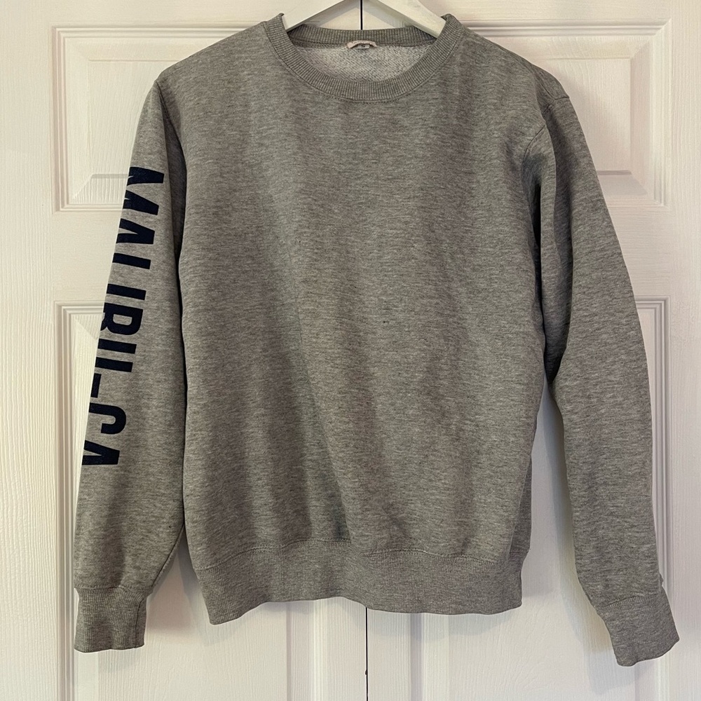 John Galt Brandy Melville Women’s Gray Crew Neck Sweatshirt Size Small